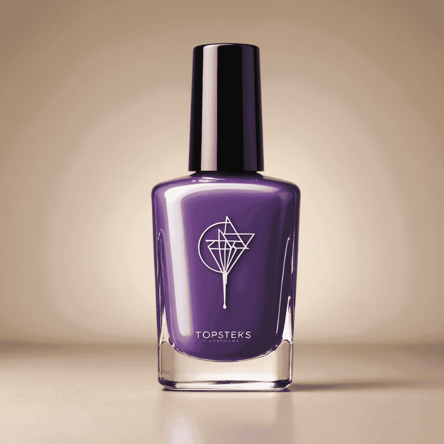 TopsterSilks logo - A stylized nail polish bottle with a futuristic brush